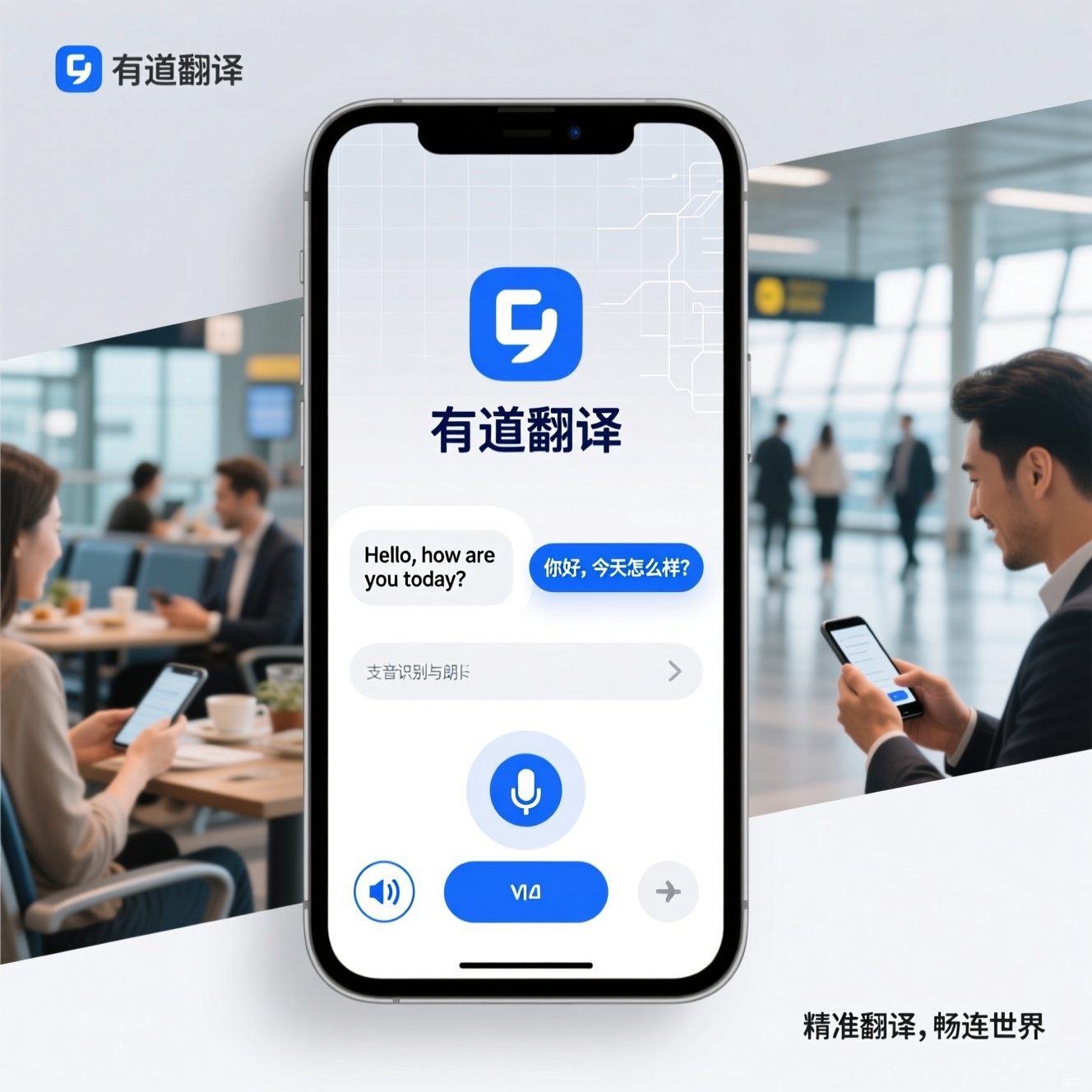 如何在有道翻译词典中录制自己的发音并与原声对比?